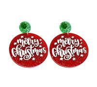 FIRSTXIU Earring,Christmas Acrylic Earrings Tree Alpacas Gingerbreads Man Dangle Earrings Simple Drop Earring Statement Jewelry for Women
