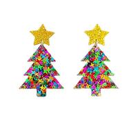 FIRSTXIU Earring,Delicate Jewelry Christmas Tree Sequins Earrings 2023 Trend Vintage Temperament Drop Earrings for Girls Lady Gifts