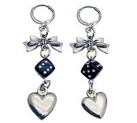 FIRSTXIU Earring,Fashionable Dices Earrings Charm Trendy Ear Pendant Ornament Modern Dices Earrings for the Fashion Forward Crowd