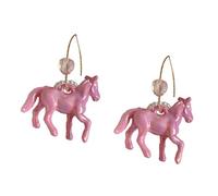 FIRSTXIU Earring,Handmade Resin Horse Hook Earrings Animal Ear Pendants with Pearls Handmade Earwear Accessories for Stylish Women