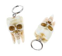 FIRSTXIU Earring,Handmade Skull Tooth Hoop Earrings Sturdy Resin Gothics Punk Styles Jewelry Accessory for Trendy Women and Men Daily Use