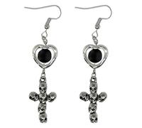 FIRSTXIU Earring,Heart Skull Ear Drop Gothic Irregular Pendant Dangle Earrings Handmade Halloween Jewelry Accessory for Women Men