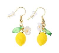 FIRSTXIU Earring,Vibrant Yellow Lemon Earrings Adornment Delicate Citrus themed Resin Earrings Jewelry Ear Hooks Drop Ear Rings