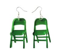 FIRSTXIU Earring,Women Folding Chair Earrings Daily Wear Acrylic Chair Damgle Earrings Fun Chair Dangling Earring for Women