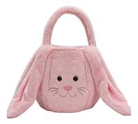 FIRSTXIU Easter Bags Plush Buckets with Long Ear Easter Bags Gifts Carry Bucket for Boy Girl