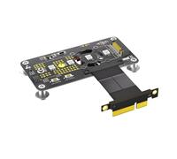 FIRSTXIU Efficient NVME SSD to PCIE X4 Converter Expansion Board with Cooling Fan and Color LED 5/10CM