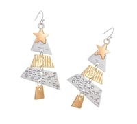 FIRSTXIU Fashionable Christmas Shaped Dangle Earrings for Women High Polish Alloy with Sturdy Designs Posts Jewelry Accessory