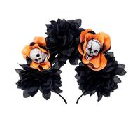 FIRSTXIU Flower Crown Headband Halloween Cincos Des Mayoes Party Costume Skeleton Florals Headpiece Day Of The Deads Headpiece Halloween Dia De Los Muerto Party Costume