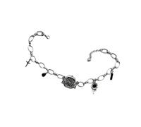 FIRSTXIU Industrial Alloy Pocket Watch Necklace Collarbone Chain With Visible Gear Detail Fashion Accessory Jewelry Gift Retro Futuristic Alloy Necklace Accessory