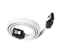 FIRSTXIU Internal SATA3.0 6Gbps Data Cable 50cm Colored Connectors Nylons Meshes Covers Secure Locking Clip Profile Installation Sataiii Connectors Cable