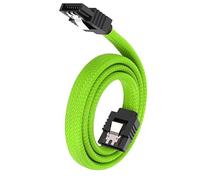 FIRSTXIU Internal SATA3.0 6Gbps Data Cable 50cm Colored Connectors Nylons Meshes Covers Secure Locking Clip Profile Installation Sataiii Connectors Cable