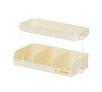 FIRSTXIU Large Capacity Coffee Cup Organiser with Drain Board Multi-Layer Mug Holder Space Saving Countertop Storage Rack Spices Drawer