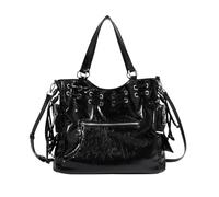 FIRSTXIU Large Underarm Bag Studded Crossbody Bags for Women PU Leather Handbag Bowling Shoulder Purse with Adjustable Strap