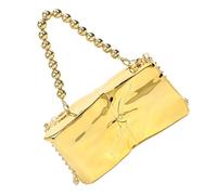 FIRSTXIU Luxurious Gold Acrylic Evening Bag with Chain Strap Fashionable and Elegant Shoulder Bags Crossbody Purse for Prom Event
