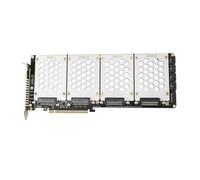 FIRSTXIU M.2 SFF8639 NVMe Solid Disk 4 Slot to PCIe X16 Expansion Card,Support PCIe 4.0 and 3.0 for DIY PC Enthusiasts