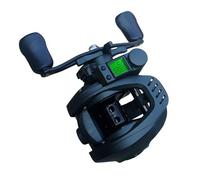 FIRSTXIU Metal Baitcasting Reels Led Screen Electronic Fishing Reels High Speed 6.3:1 8Kg Waterproofs Cast Drum Wheel Casting Waterproofs Sea Saltwater Ice Fishing Wheel