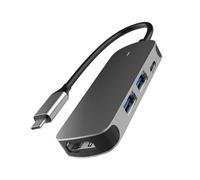 FIRSTXIU Multiple USB Splitter With Type C And USB3.0 Port Fast 5Gbps Data Transmission 1000Mbps Ethernet RJ45 Gigabit Adapter