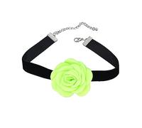 FIRSTXIU Necklace,- - Big Flower Necklaces Cloth Weave Delicate Neck Chain Women Trend Jewelry Vintage Necklace