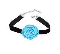FIRSTXIU Necklace,- - Big Flower Necklaces Cloth Weave Delicate Neck Chain Women Trend Jewelry Vintage Necklace