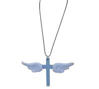 FIRSTXIU Necklace,Eye Catching Acrylic Necklace Wing Pendant Neckchain Women Choker Ornament for Fashionable Individuals