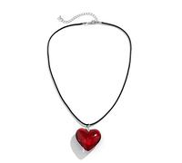 FIRSTXIU Necklace,Fashion Crystal Love Heart Pendant Necklaces for Women Hot Girls Korean Necklace Sweet Cool Jewelry 2023