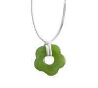 FIRSTXIU Necklace,Fashionable Hollowed-Out Flower Pendant Necklace Acrylic Simple Delicate Jewelry for Woman Everyday Wear