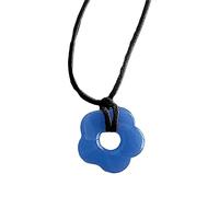 FIRSTXIU Necklace,Fashionable Hollowed-Out Flower Pendant Necklace Acrylic Simple Delicate Jewelry for Woman Everyday Wear
