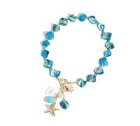 FIRSTXIU Necklace,Fashionable Natural Shell Pendant Necklace Unique Irregular Shape Portable Sturdy Alloy Chain Jewelry Accessory Gifts