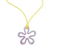 FIRSTXIU Necklace,Flower Pendant Chokers Hollow Floral Necklace Acrylic Must-Have Accessories for Fashion-Forward Ladies