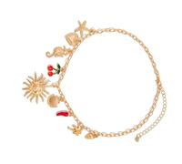 FIRSTXIU Necklace,Marine Inspired Unique Shell Starfishes Pendant Necklace Hot Day Beach Jewelry Elegant Clavicle Chian for Women