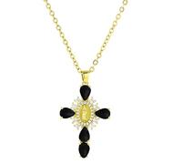 FIRSTXIU Necklace,Religious Clavicle Chain Crucifix Shaped Neckchain Adjustable Choker Unisex Jewelry for Faithful Believers