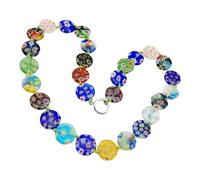 FIRSTXIU Necklaces,Elegant Vintage Beaded Necklace Delicate Glass Bead Necklace Portable Neck Chain Adornment Enhancing Any Outfit