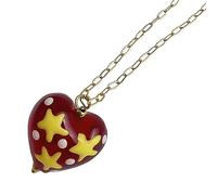 FIRSTXIU Necklaces,Simple Glaze Heart Pendant Necklace Fashion Collar Necklaces Sweet Cool Clavicle Chain Choker Necklace Party Jewelry
