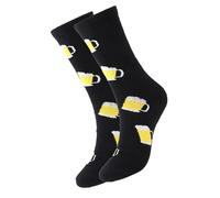 FIRSTXIU Novelty Funny Crews Socks Casual Beard/Beer Ankle Socks Casual Ankle Crews Winter Warm Booties Couples Men Women