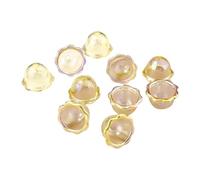 FIRSTXIU Pack Of 10 Colorful Acrylic Flower Charm Accessories For Jewelry Crafting And Colorful Winds Bells Decorations Gift Wrapping Accessories