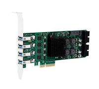 FIRSTXIU PCI E Desktop PC Adapter Card PCI-Express to USB 3.0 Expansion Card with 19 Pin Power Connector for Industrial Cameras