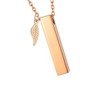 FIRSTXIU Pet Cremation Urn Pendants Angelic Wing Urn Locket Necklace Ashes Container Ashes Holder Necklace Memory Jewelry Container Cats Memorial Jewelry