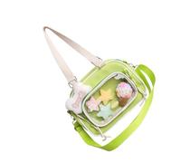 FIRSTXIU Practical Clear PVC Anime Themed Shoulder Bag Crossbody Bags Spacious School Essential Organized With Adjustable Strap Stylish Unisex Japanese Streetwear Bag