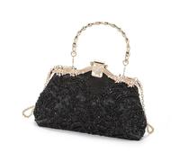 FIRSTXIU Retro Chinese Styles Embroidered Evening Bag for Women with Chain Strap Elegant Shoulder Bags Crossbody Purse