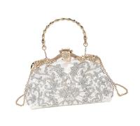 FIRSTXIU Retro Chinese Styles Embroidered Evening Bag for Women with Chain Strap Elegant Shoulder Bags Crossbody Purse