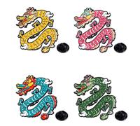 FIRSTXIU Retro Dragon Brooch Accessories Vintage Collar Pin Badge Adornment Delicate Brooches Decoration for Suits and Shirts