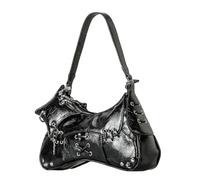 FIRSTXIU Retro Styles Armpit Bag Women 90s Trendy PU Leather Underarm Bags Stylish Shoulder Purse Elegant Crossbody Handbag