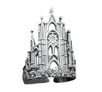 FIRSTXIU Retro Styles Crosses Cutout Rings Distinctive Crosses Hollow Rings Suitable For The Fashion Forward Individuals Sturdy