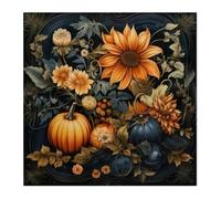 FIRSTXIU Square Divinations Tapestry Flower Pumpkin Astrology Tablecloth Tarot Tablecloth Table Cloth Witchcrafts Supplies Altars Tarot Card Cloth