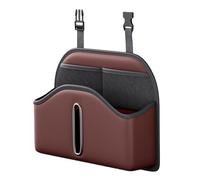 FIRSTXIU Stylish Auto Back Seats Organizers With Build In Tissue Box & Drink Holder Easy Install Car Organizers For Easy Access Car Cup Holder