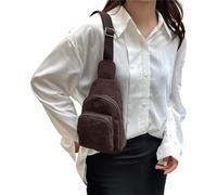 FIRSTXIU Stylish Corduroy Crossbody Chest Bag Trendy & Lightweight Shoulder Pack Small Chest Pack for Daily Travel for Girl
