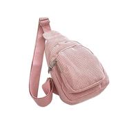 FIRSTXIU Stylish Corduroy Crossbody Chest Bag Trendy & Lightweight Shoulder Pack Small Chest Pack for Daily Travel for Girl