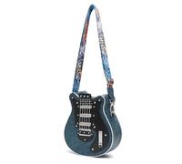 FIRSTXIU Stylish Guitar Shaped PU Leather Crossbody Bag Casual Shoulder Bags Satchel Purse for Music Lover and Travelers