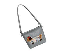 FIRSTXIU Unique Dog Embroidery Shoulder Bag With Large Capacity Handbag PU Leather Casual Underarm Bags For Women And Pet Lover