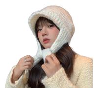 FIRSTXIU Unique Knit Hat Hip Hop Skull Caps Highlight for Trendsetting Pullover Warm Skull Caps Knitted Hat Party Club Knitted White